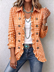 Johanna | Crinkle Jacket With Button Front