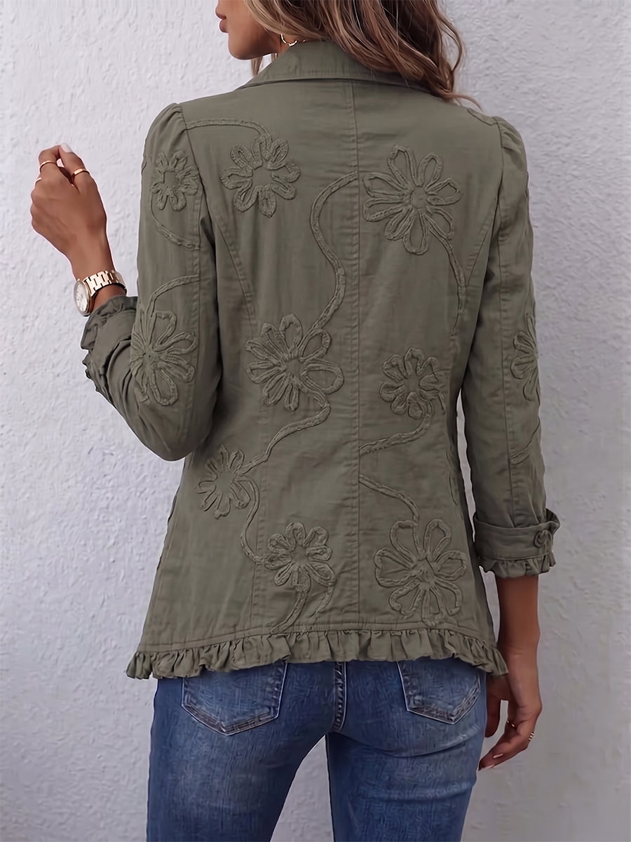 ALINA | RUFFLED LONG-SLEEVE JACKET