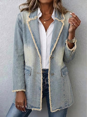 Wilma | Oversized Vintage Blazer With Raw Edges
