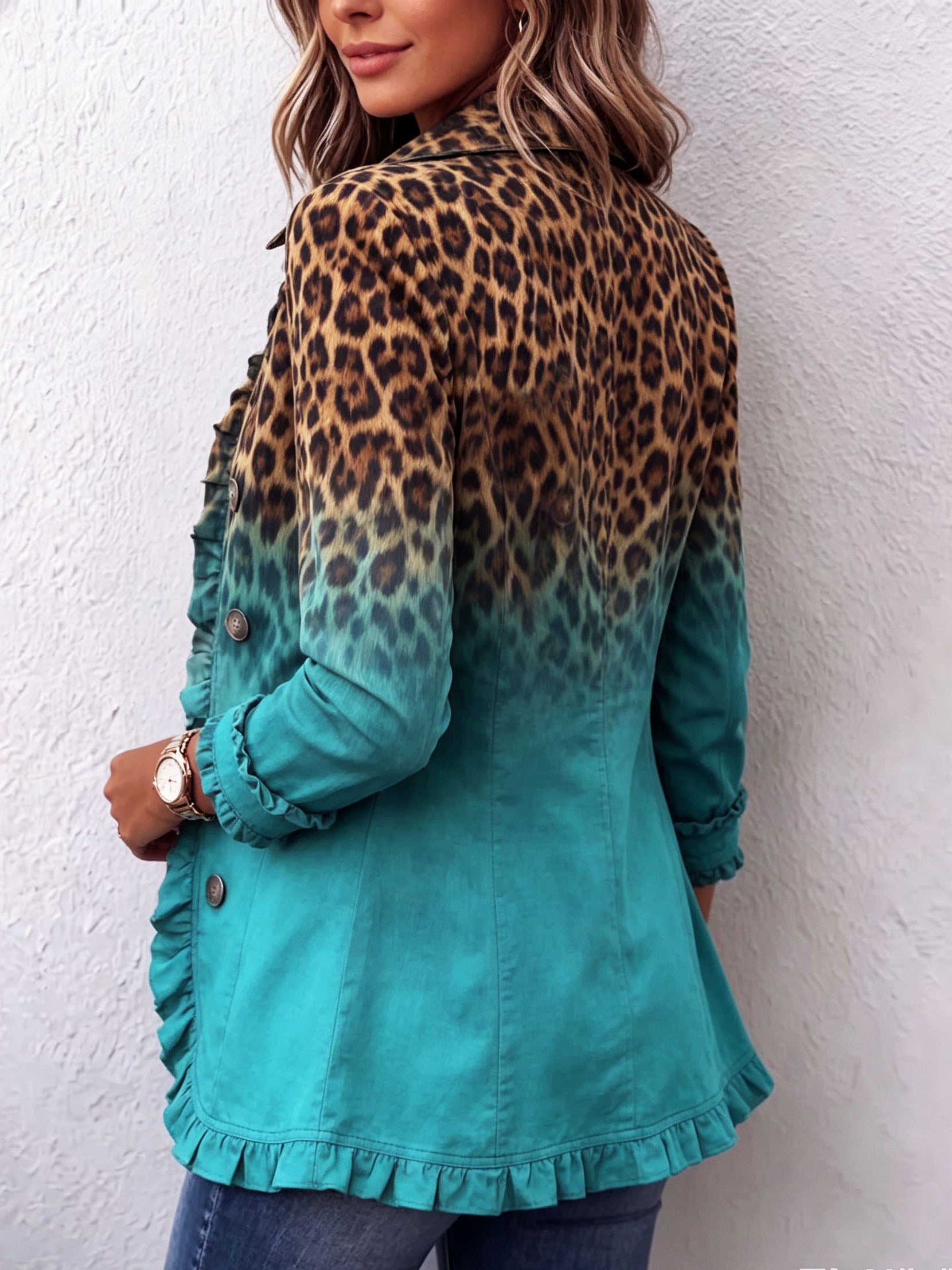 KLARA | LEOPARD-PRINT OMBRÉ BLAZER