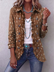 Amelie | Bohemian Crinkle Jacket With Animal Print