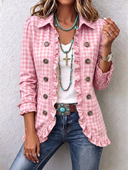 Johanna | Crinkle Jacket With Button Front