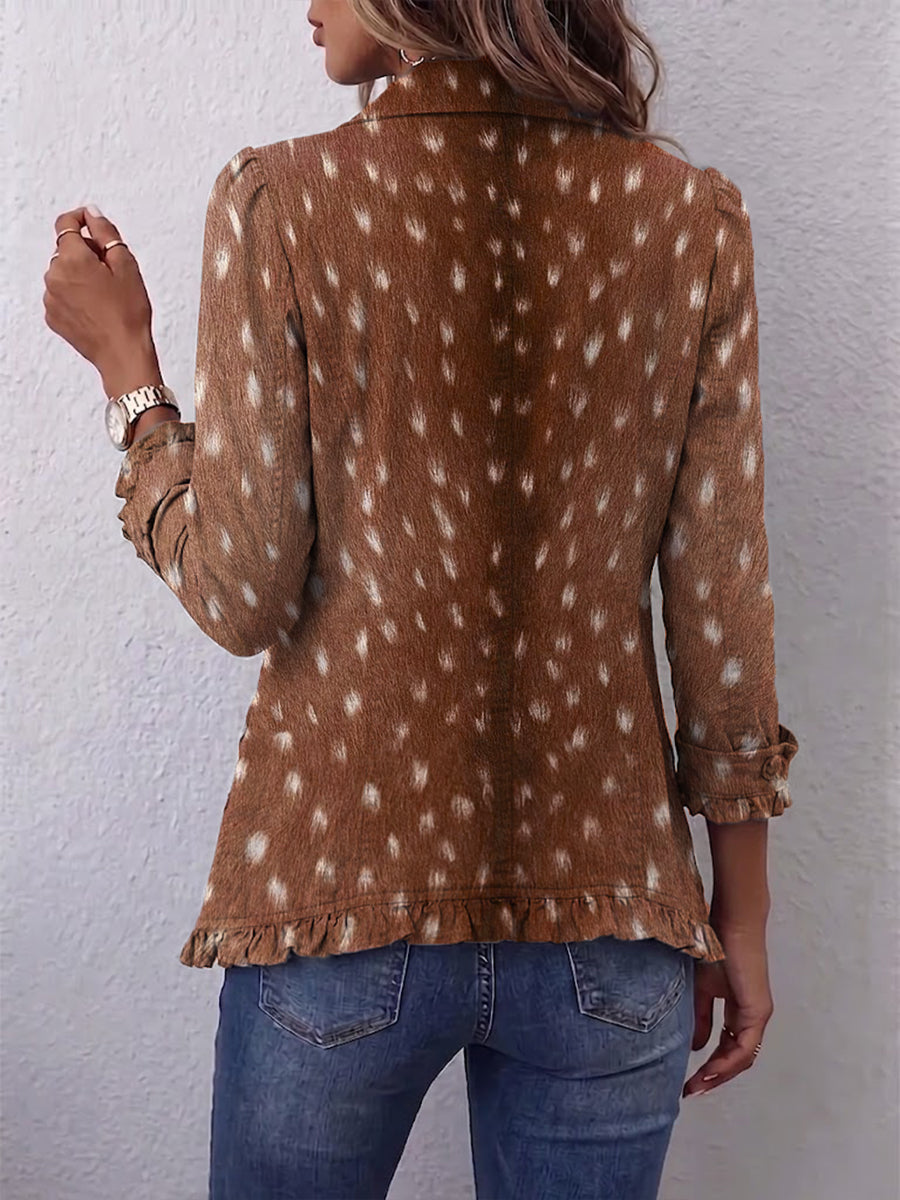 AMELIE | ANIMAL-PRINT LONG-SLEEVE JACKET