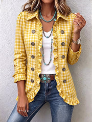 Johanna | Crinkle Jacket With Button Front