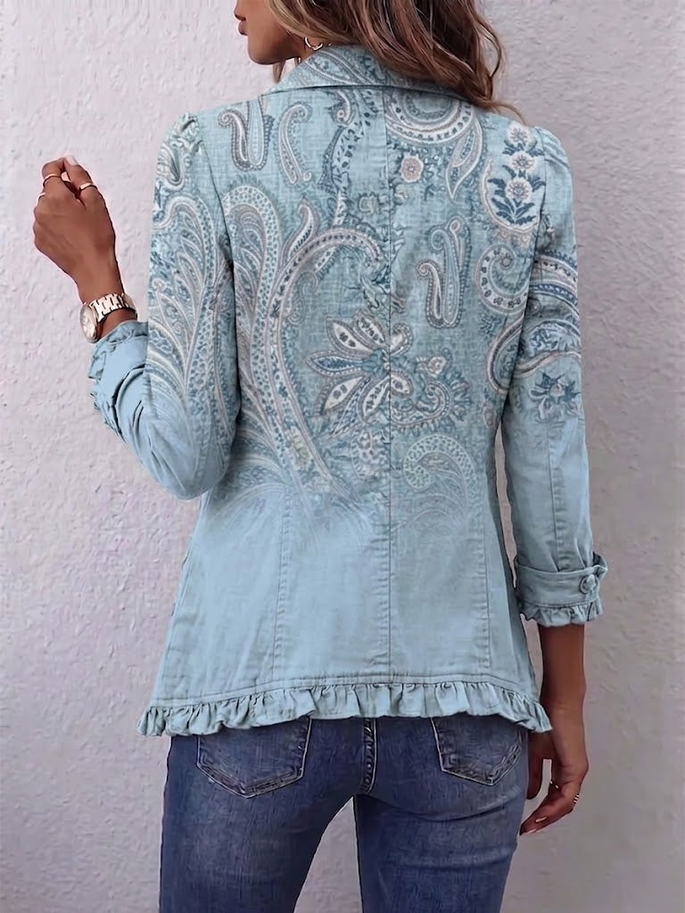 HELENE | RUFFLED LONG-SLEEVE JACKET
