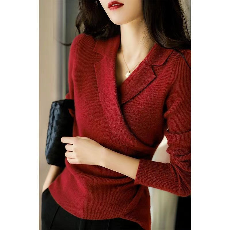 Calandra | Collared Wrap Jumper