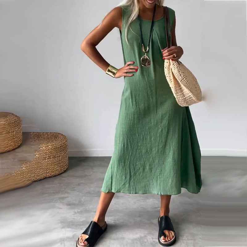 AMARIS | POCKET-DETAIL SLEEVELESS DRESS
