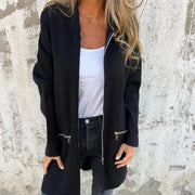 Johnetta | Shawl-Collar Open-Front Coat