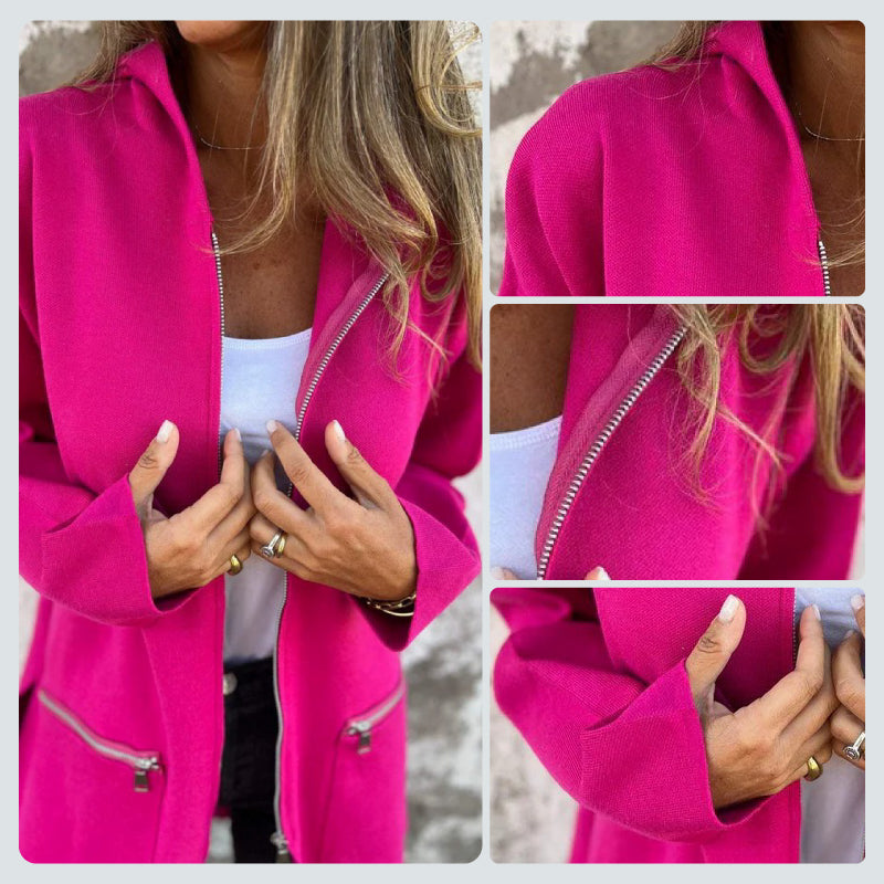 Johnetta | Shawl-Collar Open-Front Coat