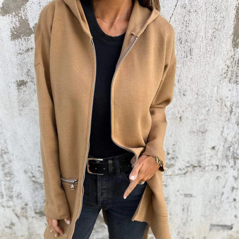 Johnetta | Shawl-Collar Open-Front Coat