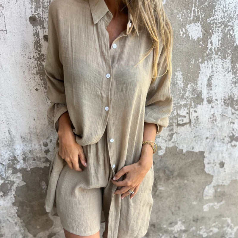 CARMEN | BUTTON-FRONT RELAXED-FIT CO-ORD SET