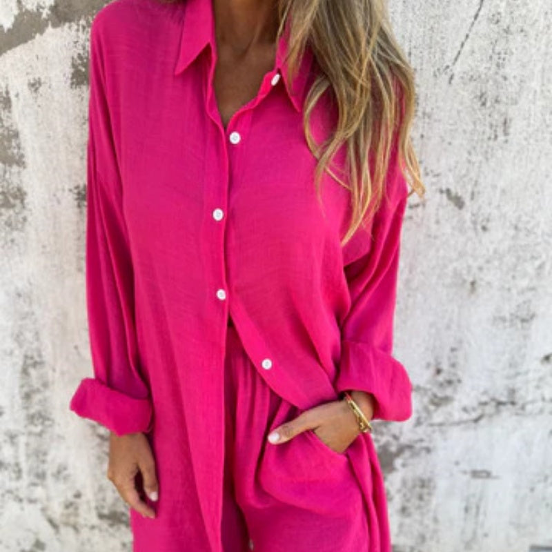 CARMEN | BUTTON-FRONT RELAXED-FIT CO-ORD SET