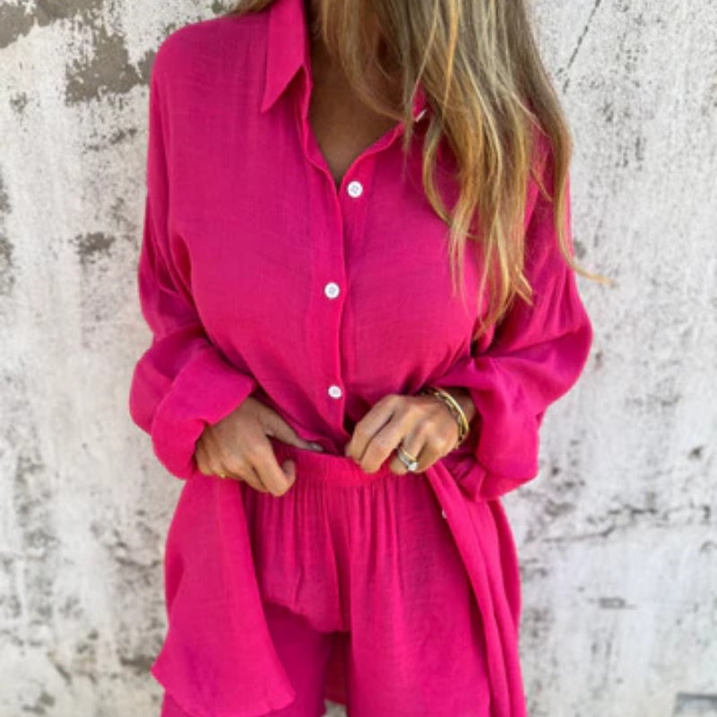 CARMEN | BUTTON-FRONT RELAXED-FIT CO-ORD SET