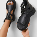 IVANA | ZIP-UP BUCKLE SANDALS