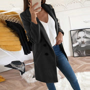 Nokuthula | Long Wool-Blend Lapel Coat in Yellow