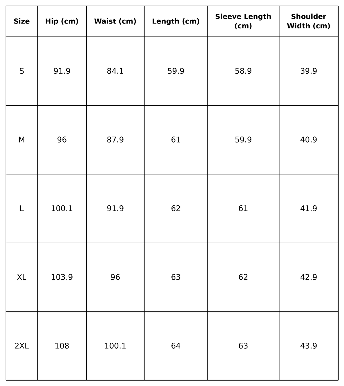 Size guide