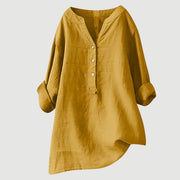 Gladyce | Longline Button-Neck Blouse