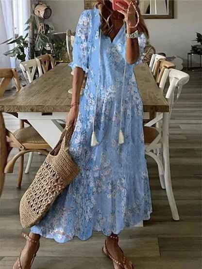 Judith — Vintage Boho Midi Dress — view 4