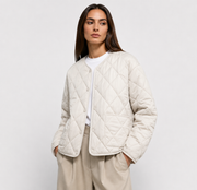 Shalonda | Collarless Quilted Zip Jacket