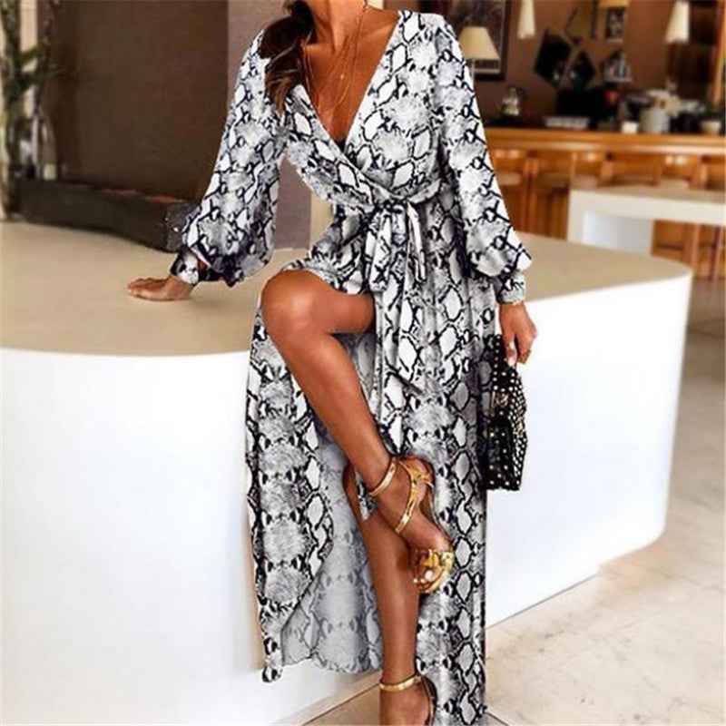 FAYE | PRINTED BELTED DRESS