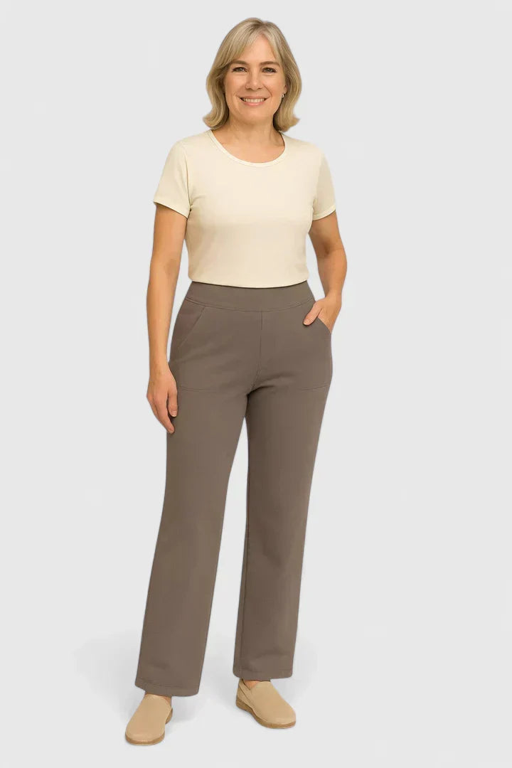 AME | POCKET-DETAIL ELASTIC-WAIST TROUSERS