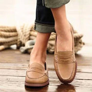 Women's loafers in Khaki