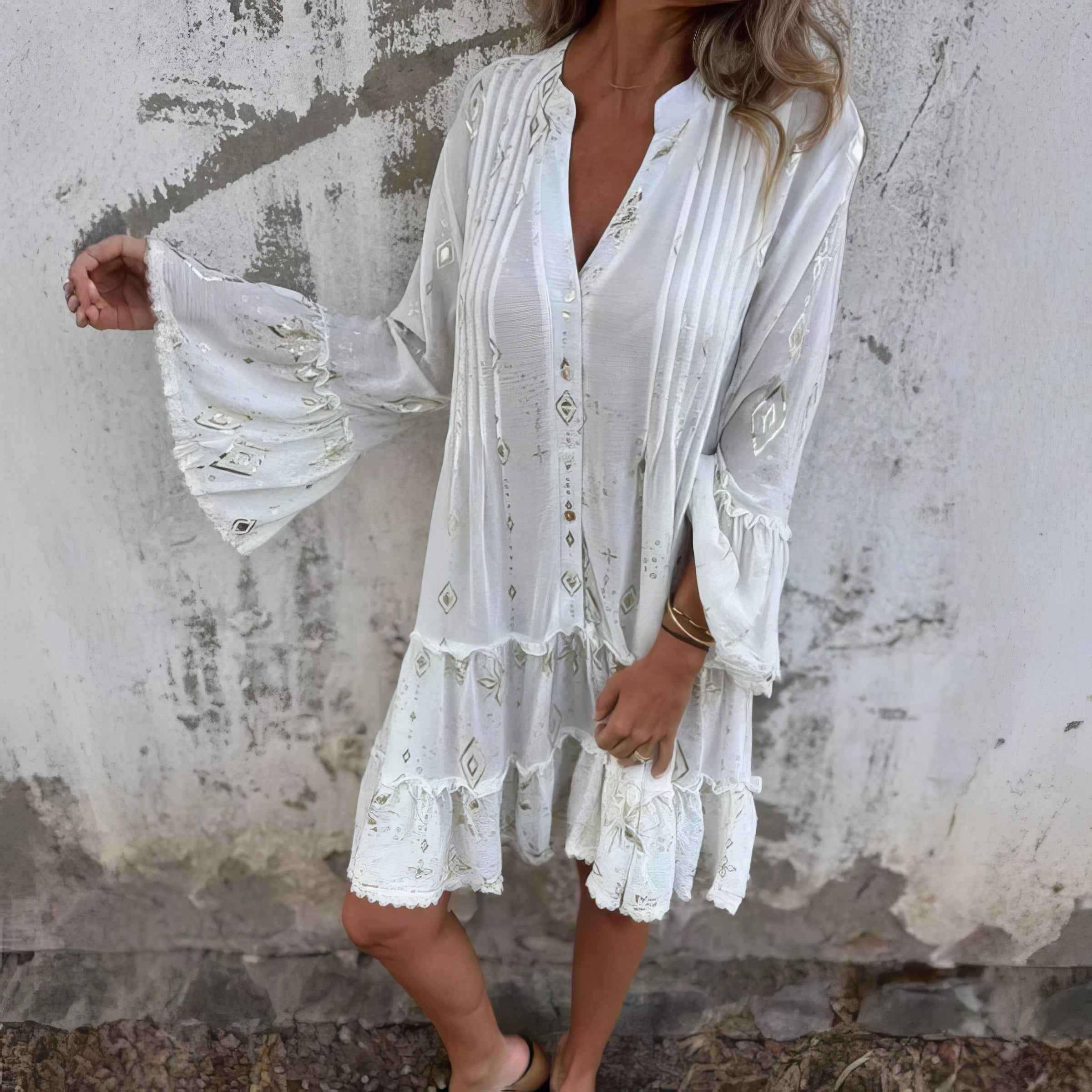 GAYLE | LONG-SLEEVE MIDI DRESS