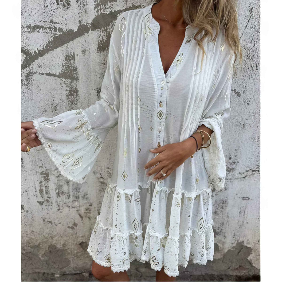 GAYLE | LONG-SLEEVE MIDI DRESS