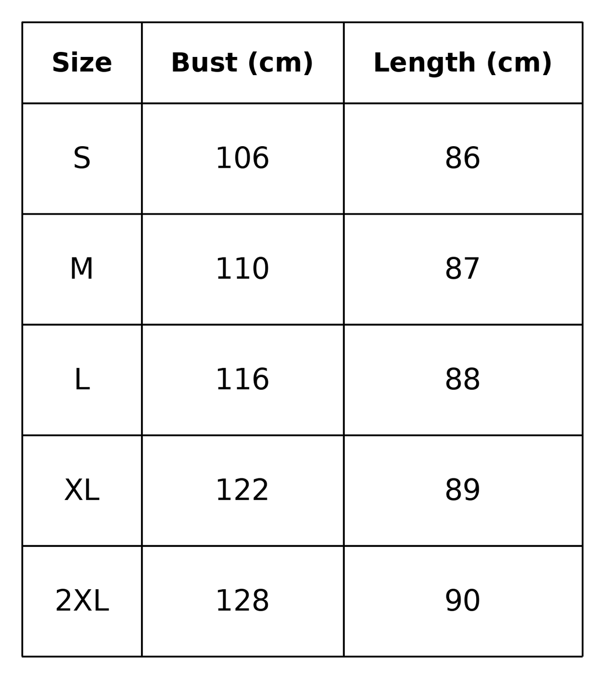 Size guide